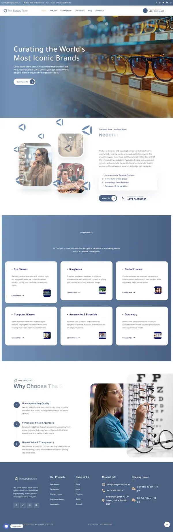 Specs Stores Web Design